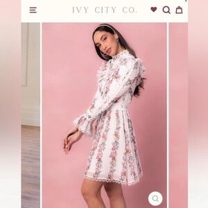 Ivy City Co. Floral Lace Dress